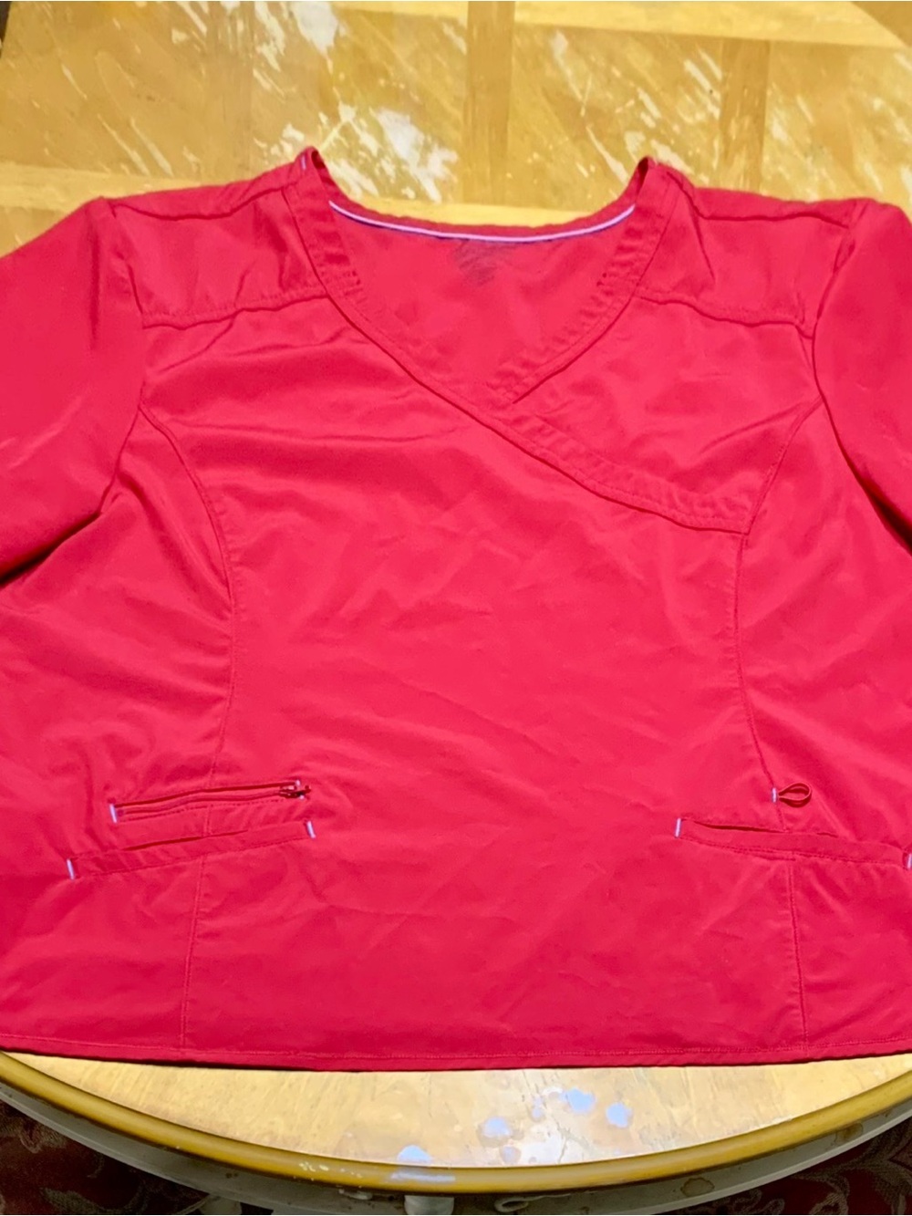 Scrub Star Core Essentials Red V-Neck Stretch Scrub Top - Size 3X